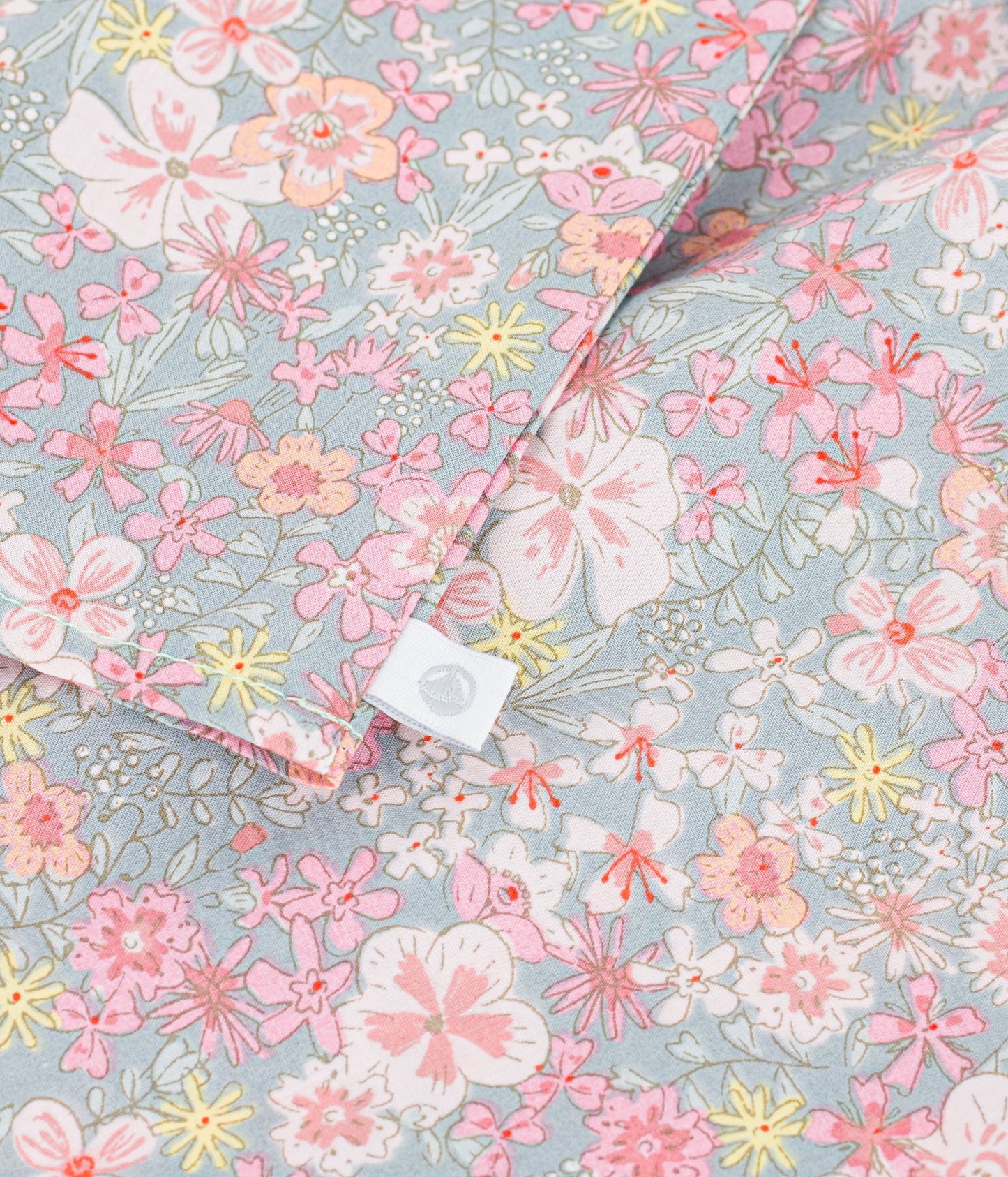 Blouse bébé en coton manches courtes imrpimée fleurs