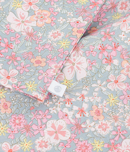 Blouse bébé en coton manches courtes imrpimée fleurs