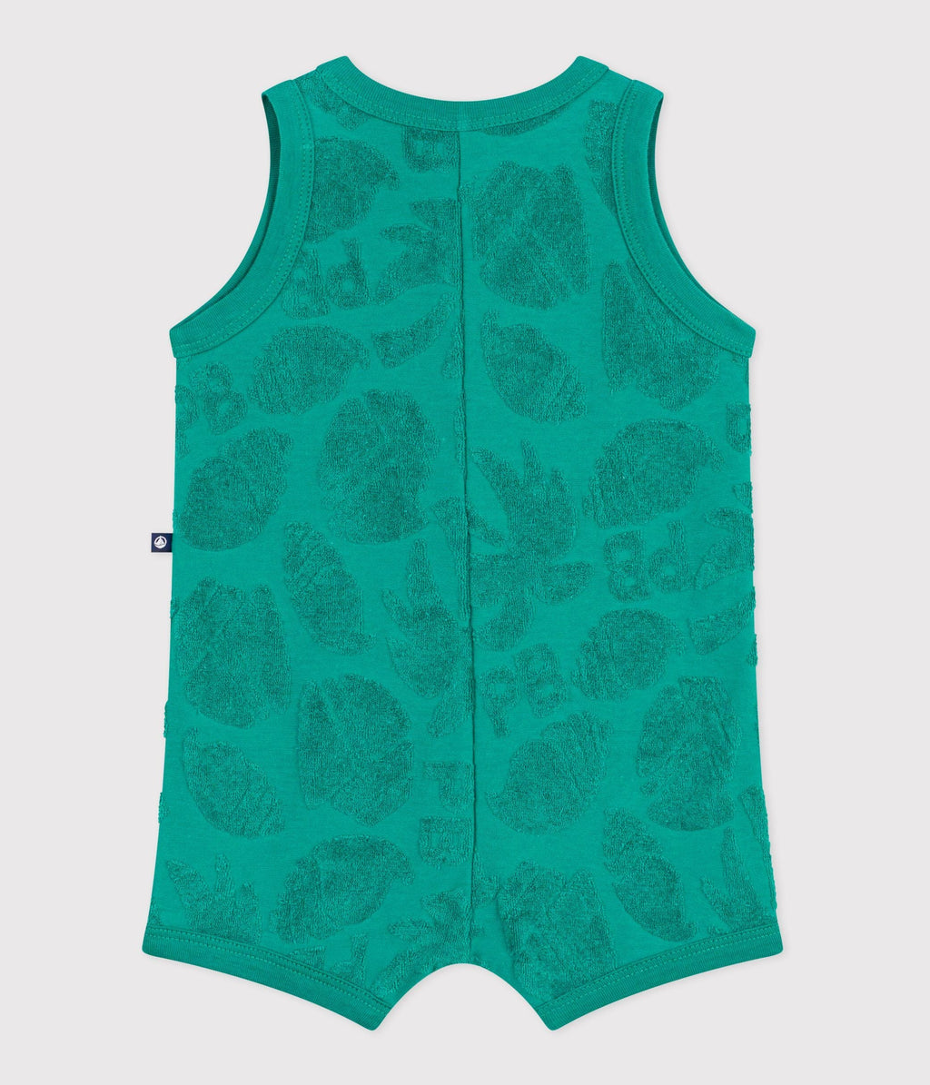 Combinaison courte bébé en coton motifs palmiers – D1