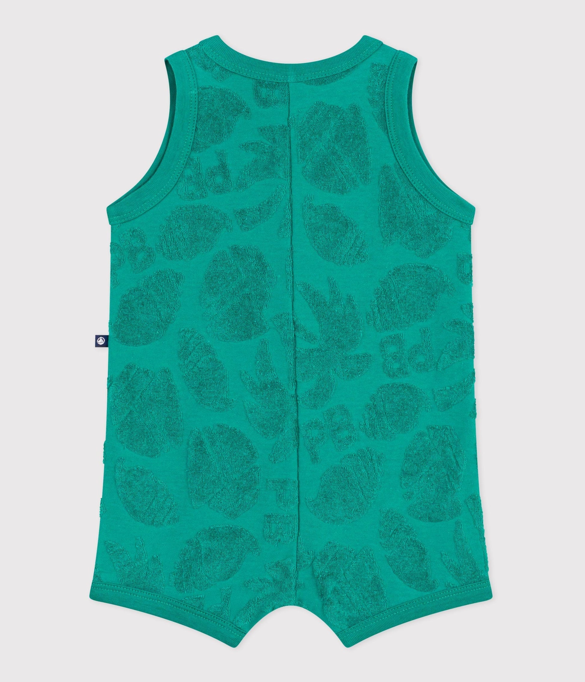 Combinaison courte bébé en coton motifs palmiers – D1