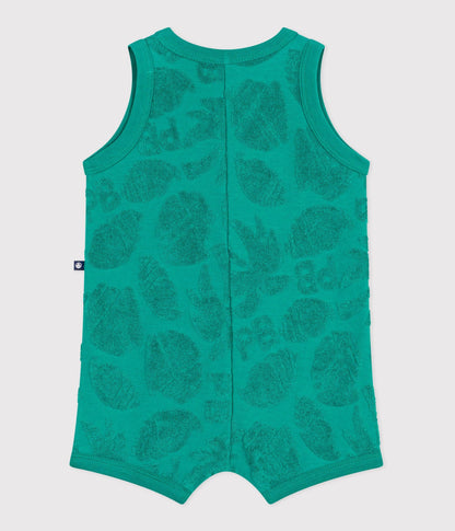 Combinaison courte bébé en coton motifs palmiers – D1