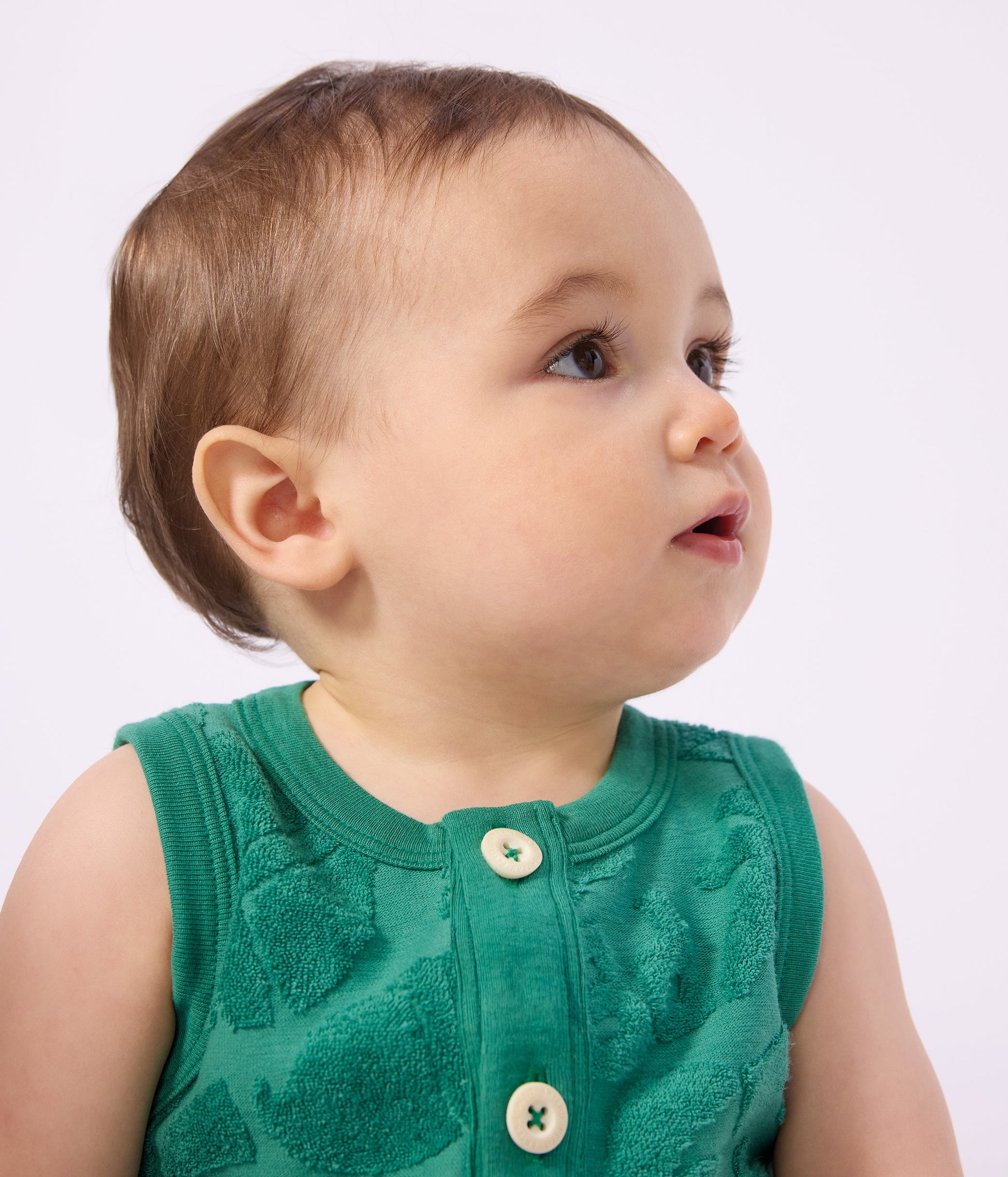 Combinaison courte bébé en coton motifs palmiers – J2
