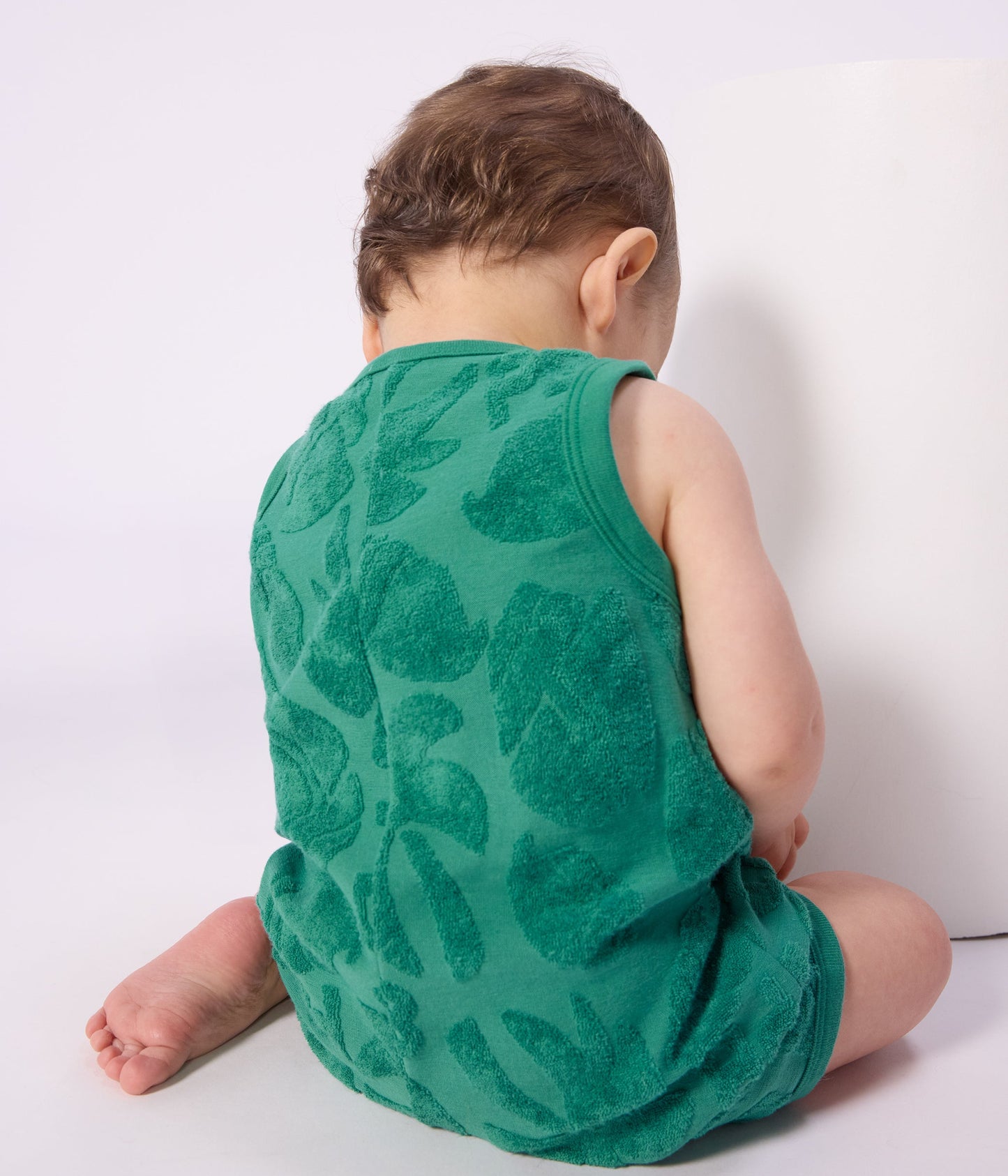 Combinaison courte bébé en coton motifs palmiers – J3
