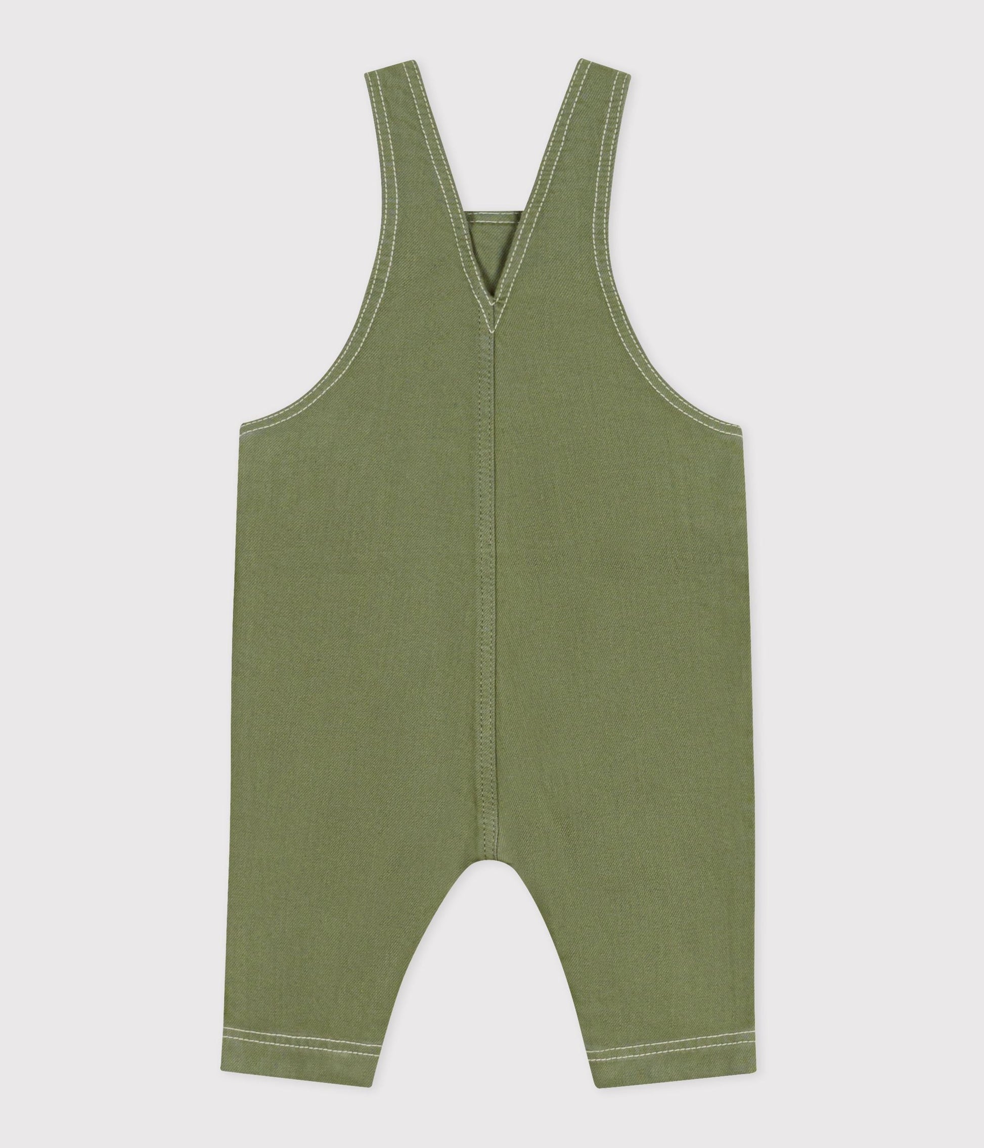 Salopette longue bébé en denim coloré – D1