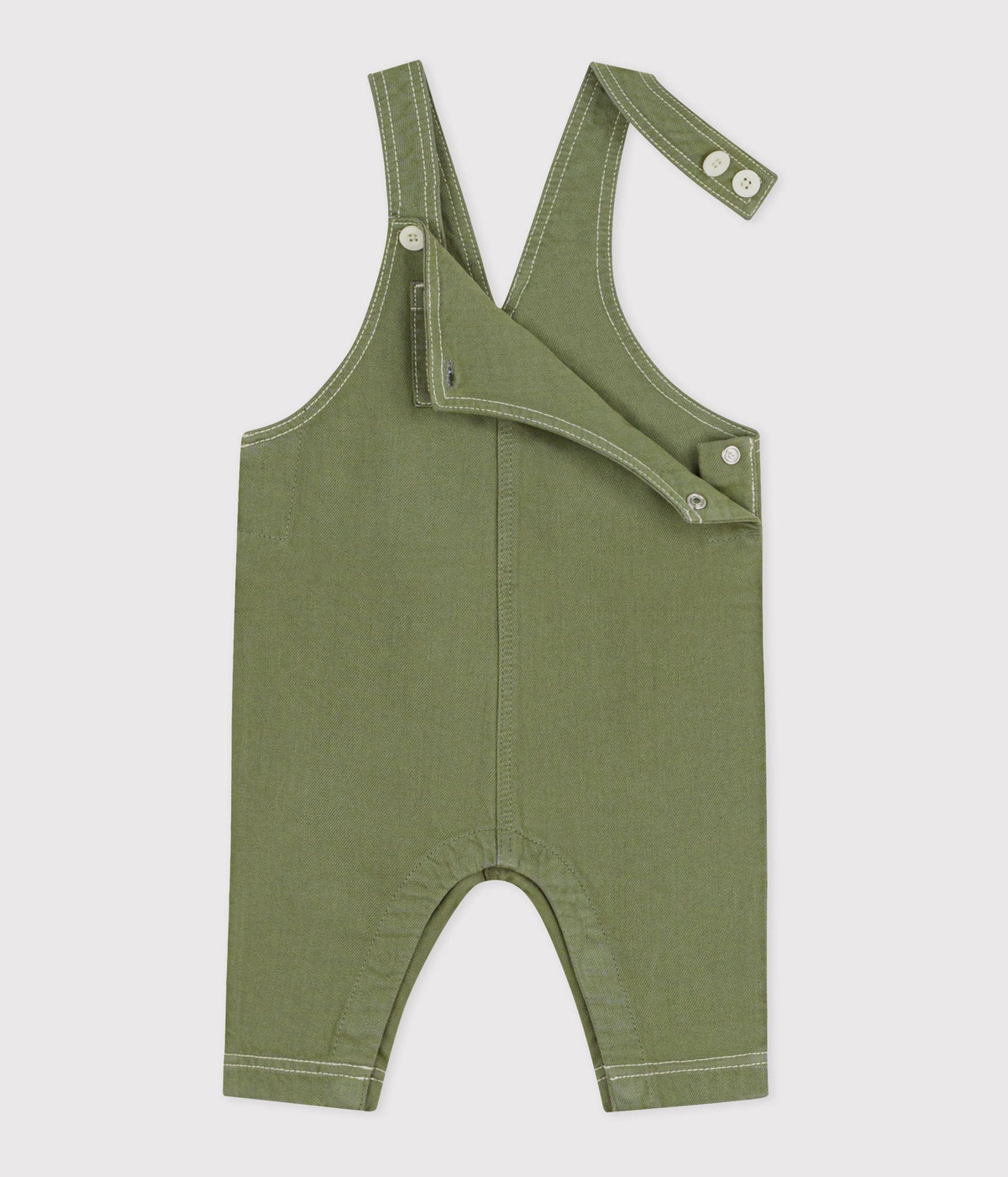 Salopette longue bébé en denim coloré – F2