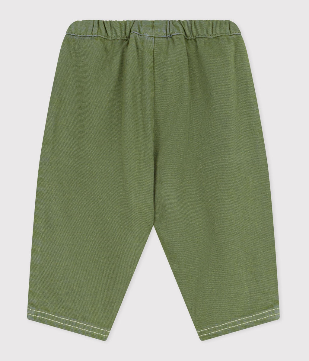 Pantalon bébé en denim coloré uni – D1