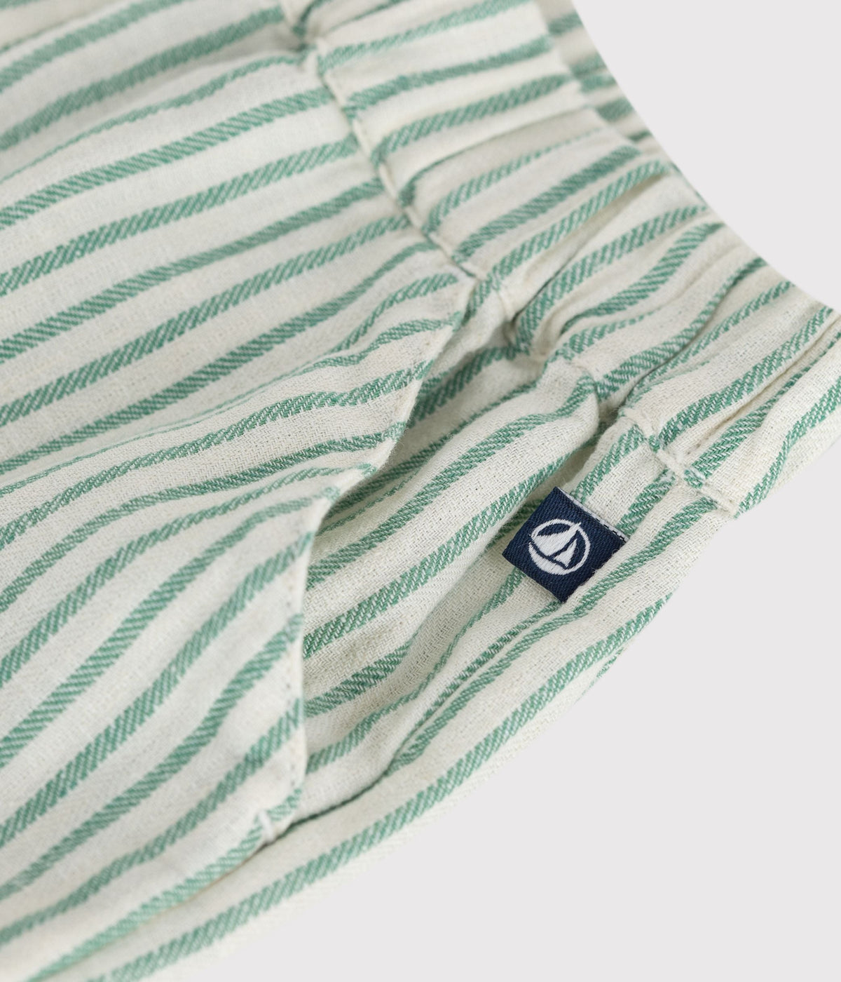 Short bébé en coton/lin rayé – Z1