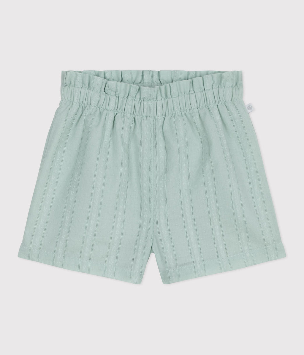Short bébé en coton uni – F1