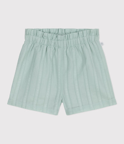 Short bébé en coton uni – F1