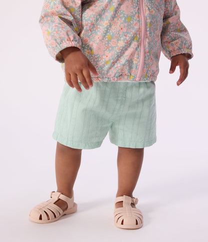 Short bébé en coton uni – J1