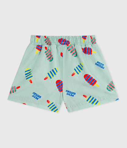 Short de bain bébé, imprimé glaces – D1