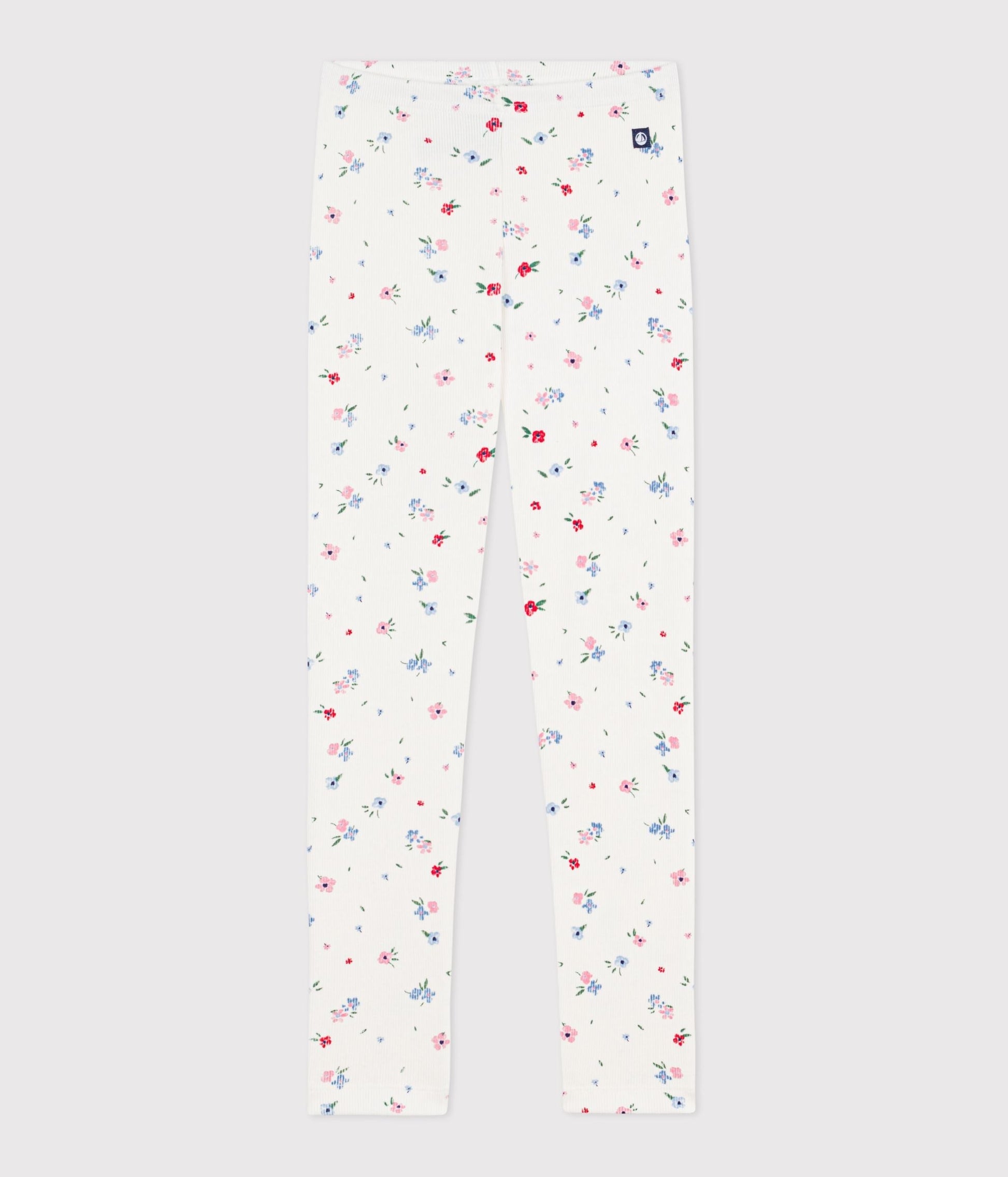 Legging enfant en coton imprimé fleurs – F1