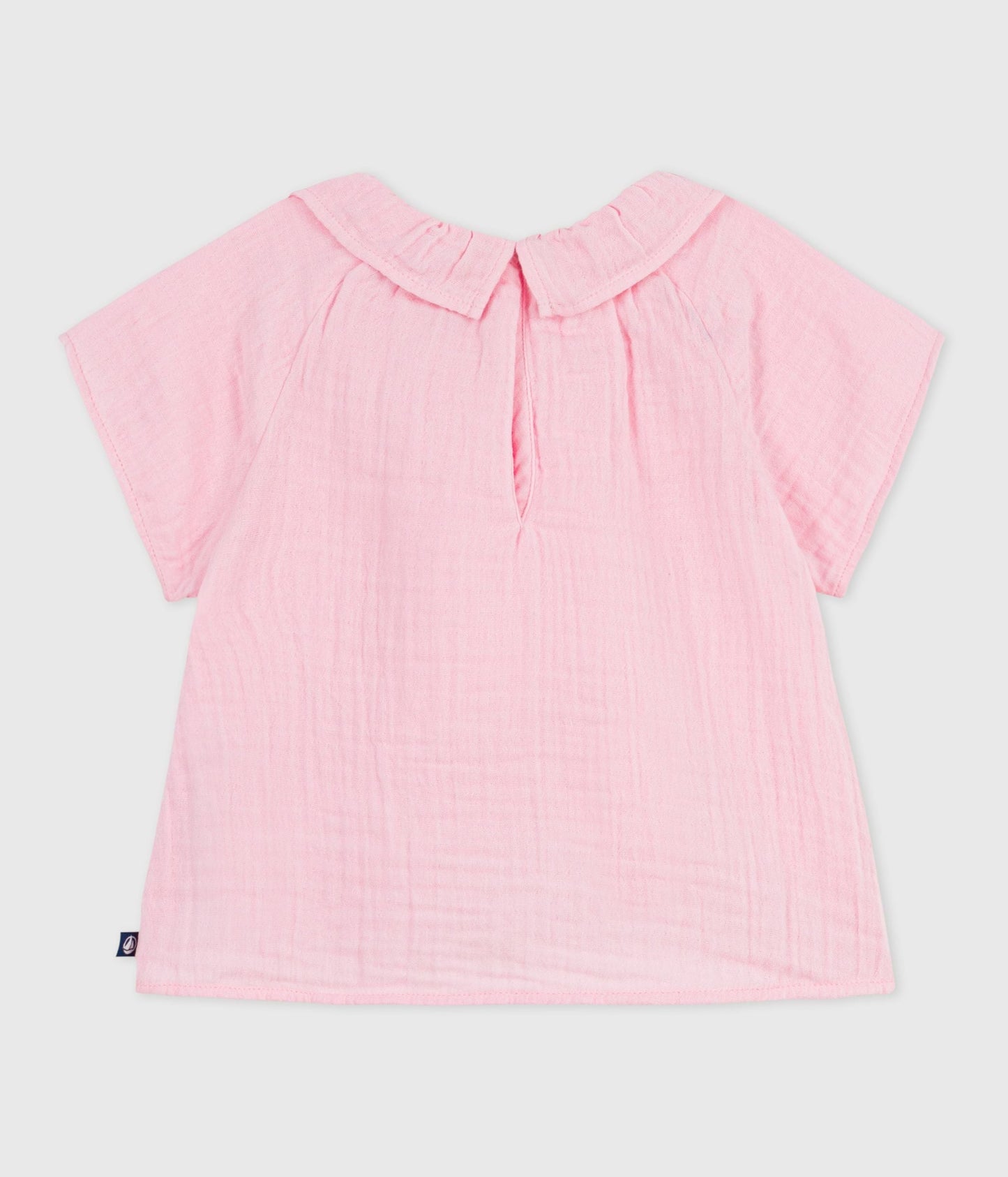 Blouse bébé en coton manches longues unie – D1