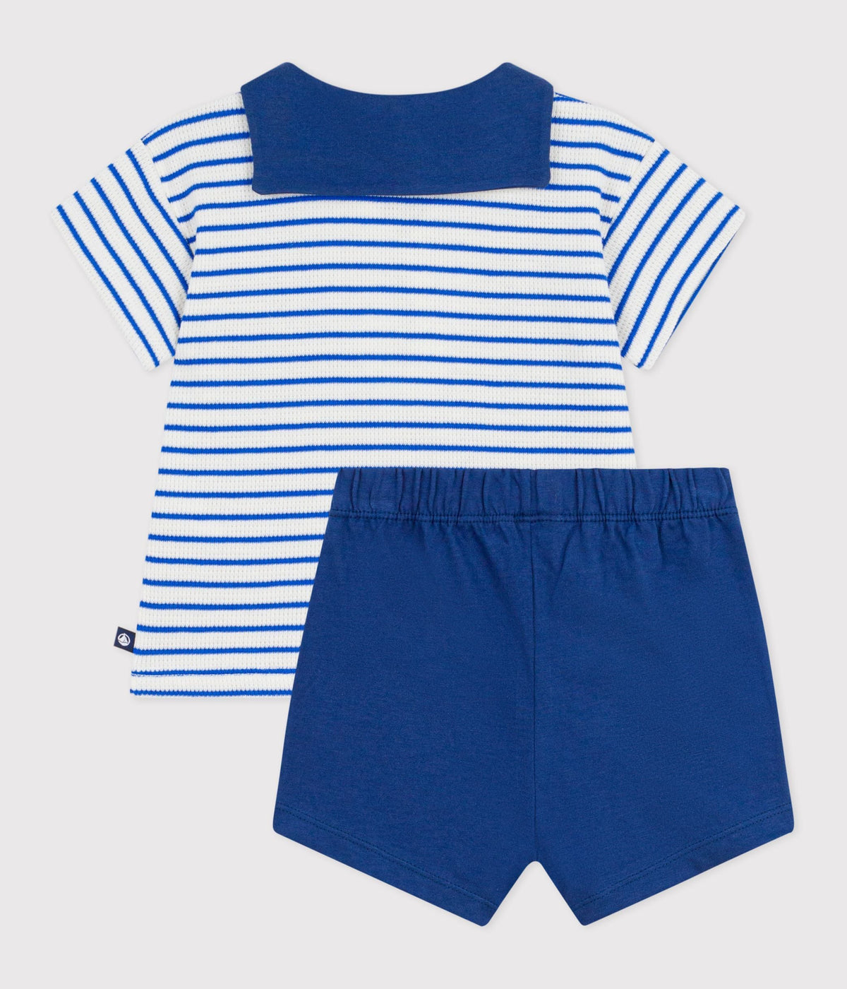 Ensemble bébé deux pièces en coton, tee-shirt col marin – D1