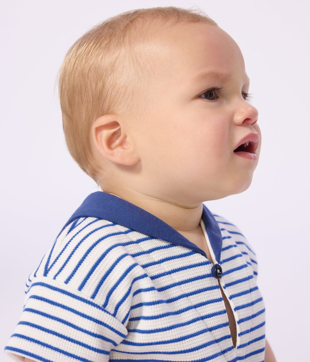 Ensemble bébé deux pièces en coton, tee-shirt col marin – J2