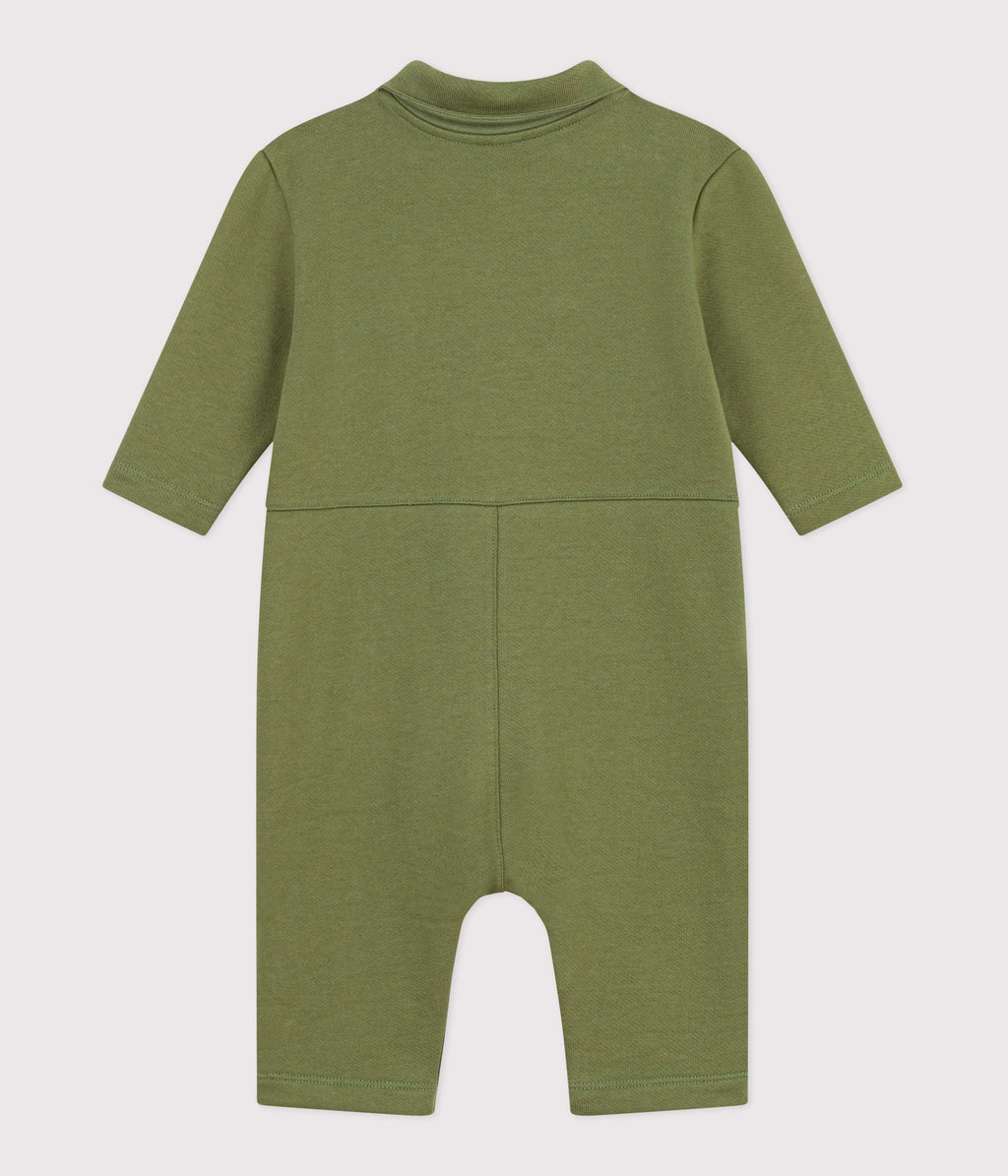 Combinaison longue bébé en coton uni – D1