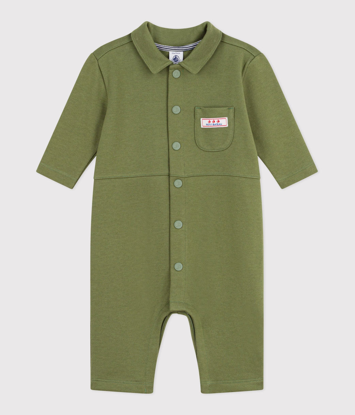 Combinaison longue bébé en coton uni – F1