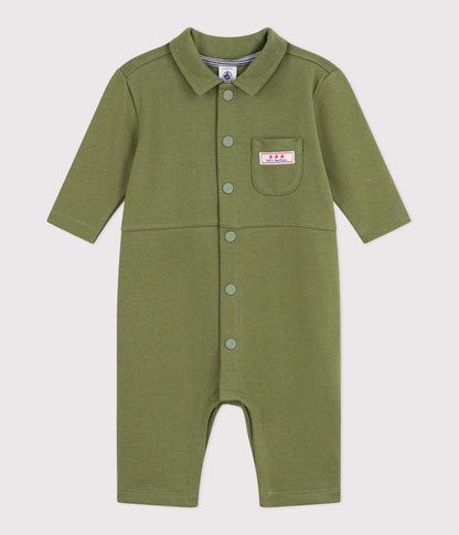 Combinaison longue bébé en coton uni – F1