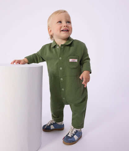 Combinaison longue bébé en coton uni – J1