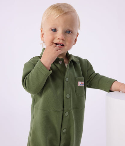 Combinaison longue bébé en coton uni – J2