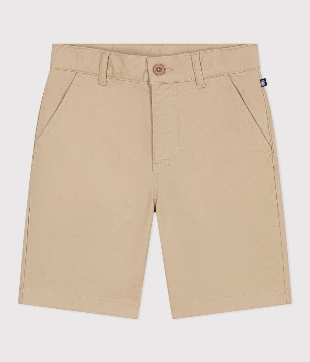 Bermuda short enfant en coton uni – F1