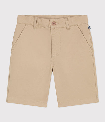 Bermuda short enfant en coton uni – F1