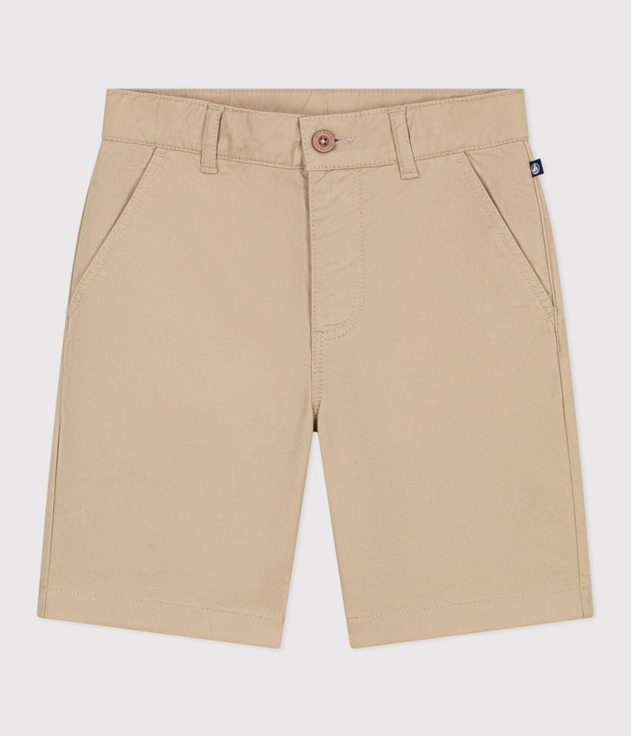 Bermuda short enfant en coton uni – F1
