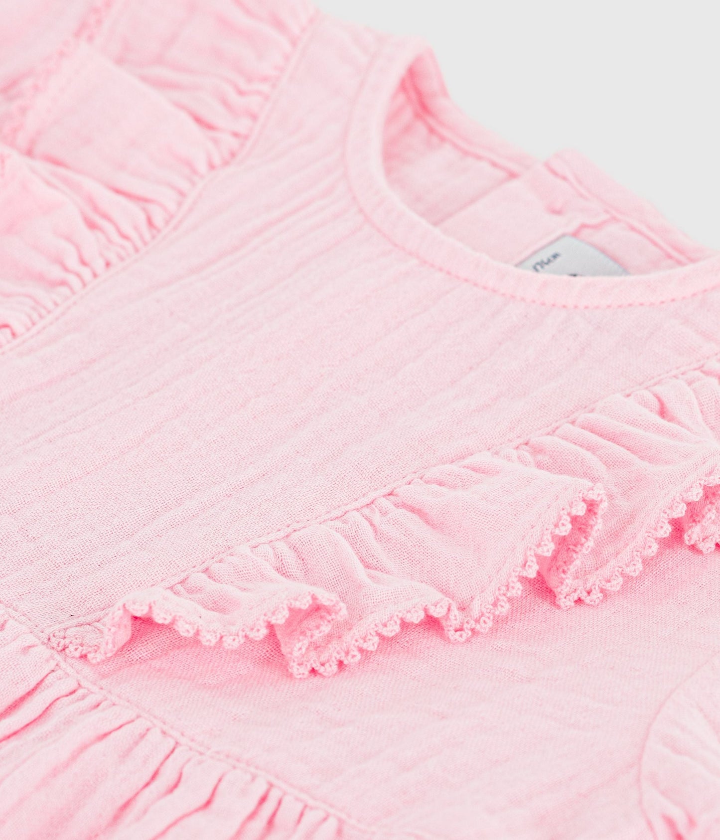 Robe bébé en coton manches courtes unie – Z1