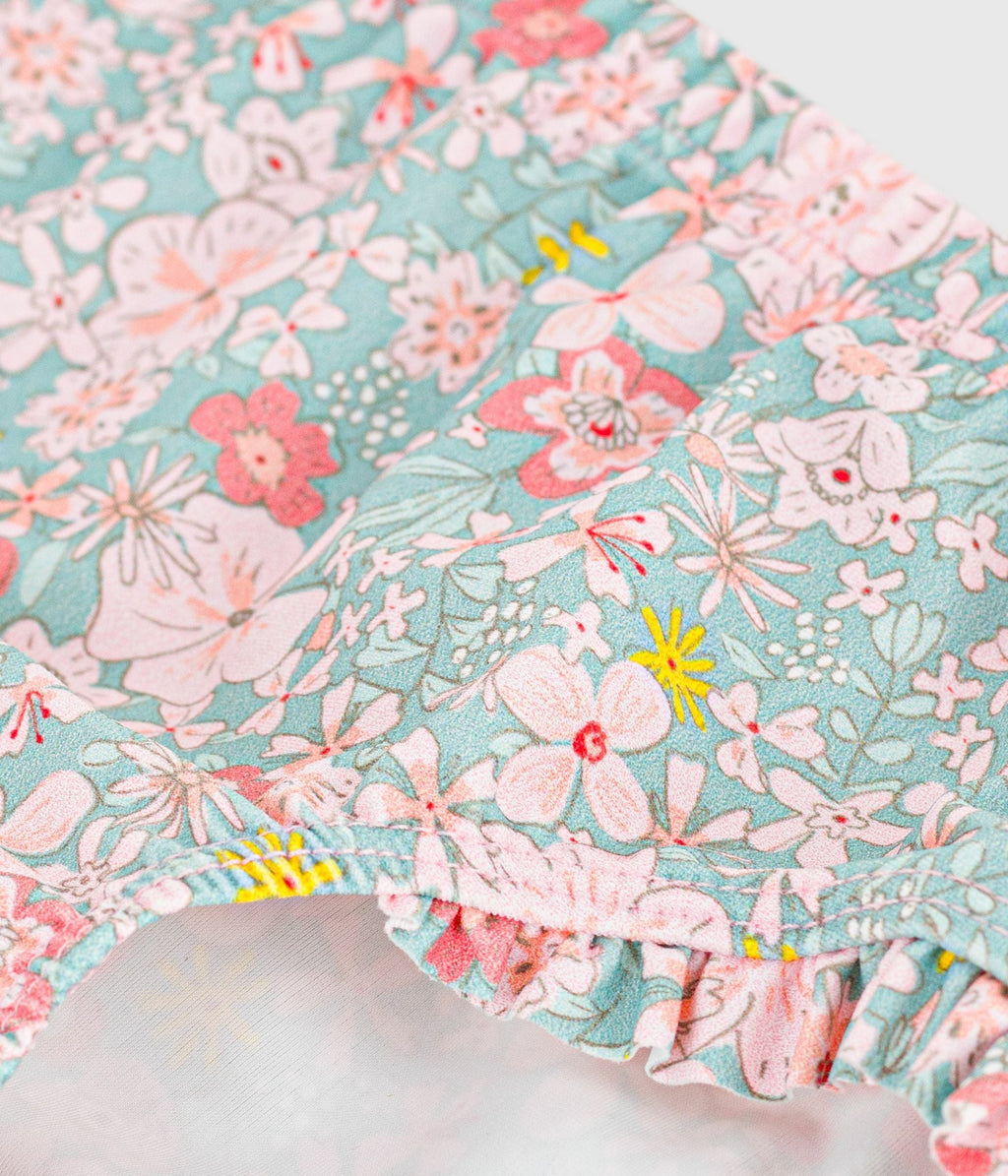 Culotte de bain bébé à volants, imprimée fleurs – Z1