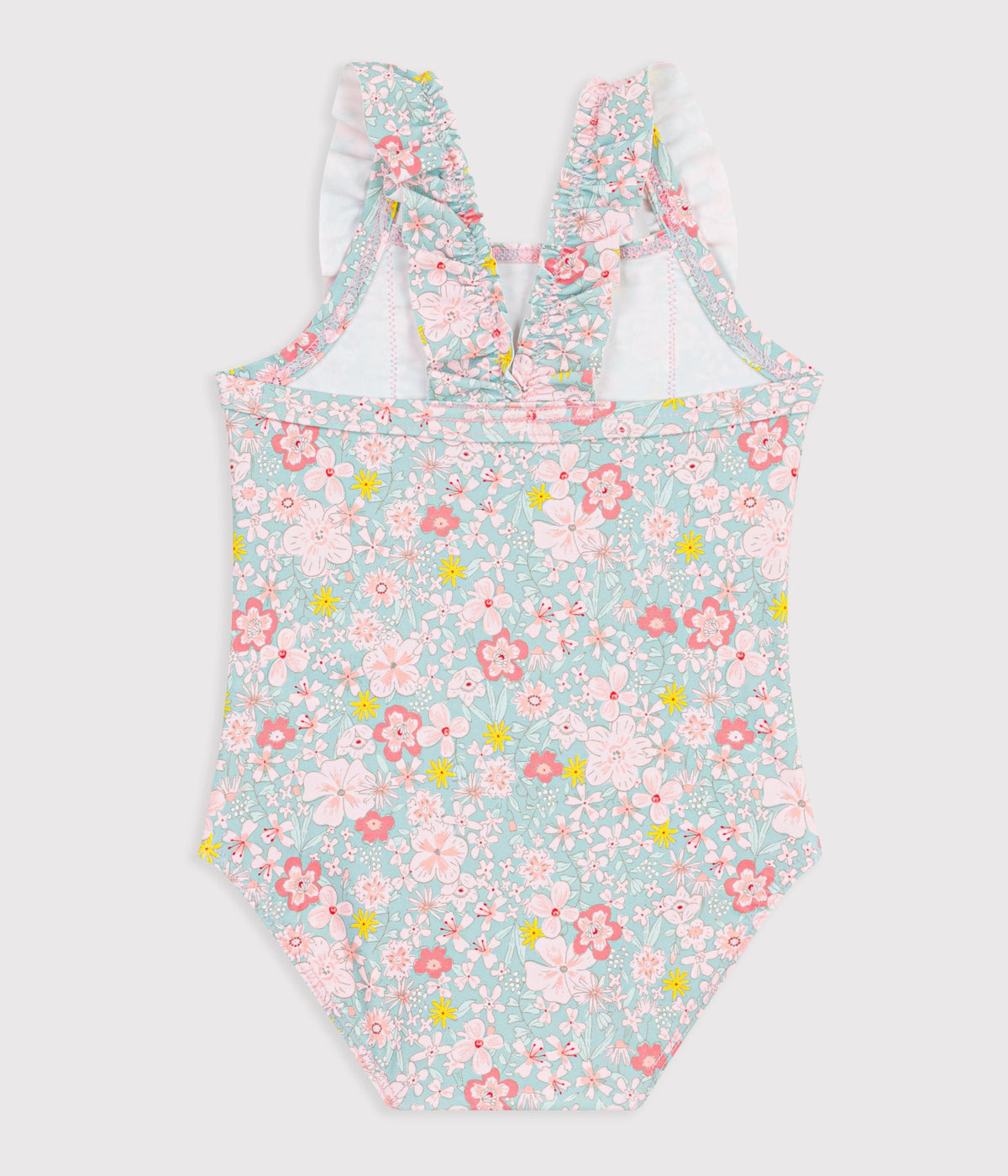 Maillot de bain bébé une pièce à volants, imprimé fleurs