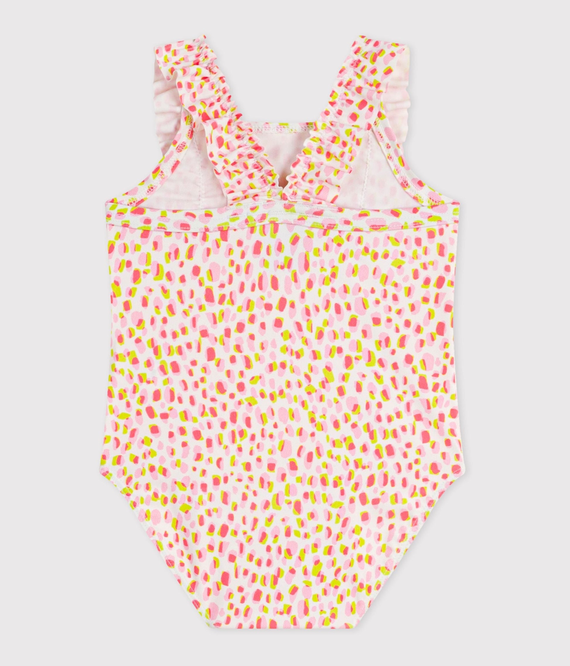 Maillot de bain bébé une pièce à volants, imprimé – D1