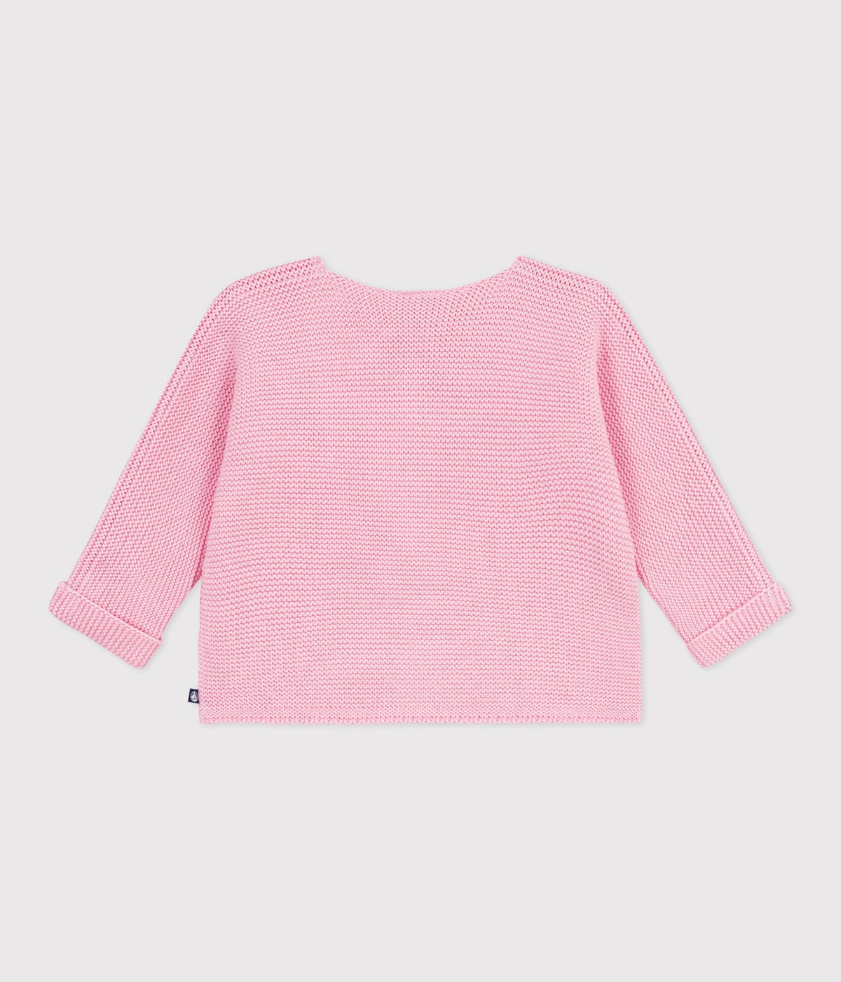 Cardigan bébé tricot point mousse en coton – D1