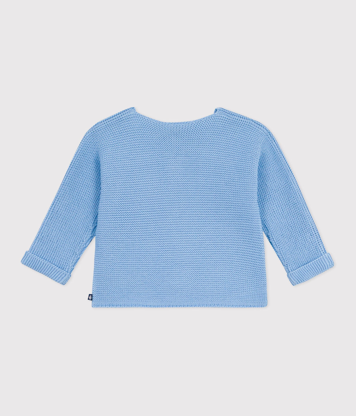 Cardigan bébé tricot point mousse en coton – D1