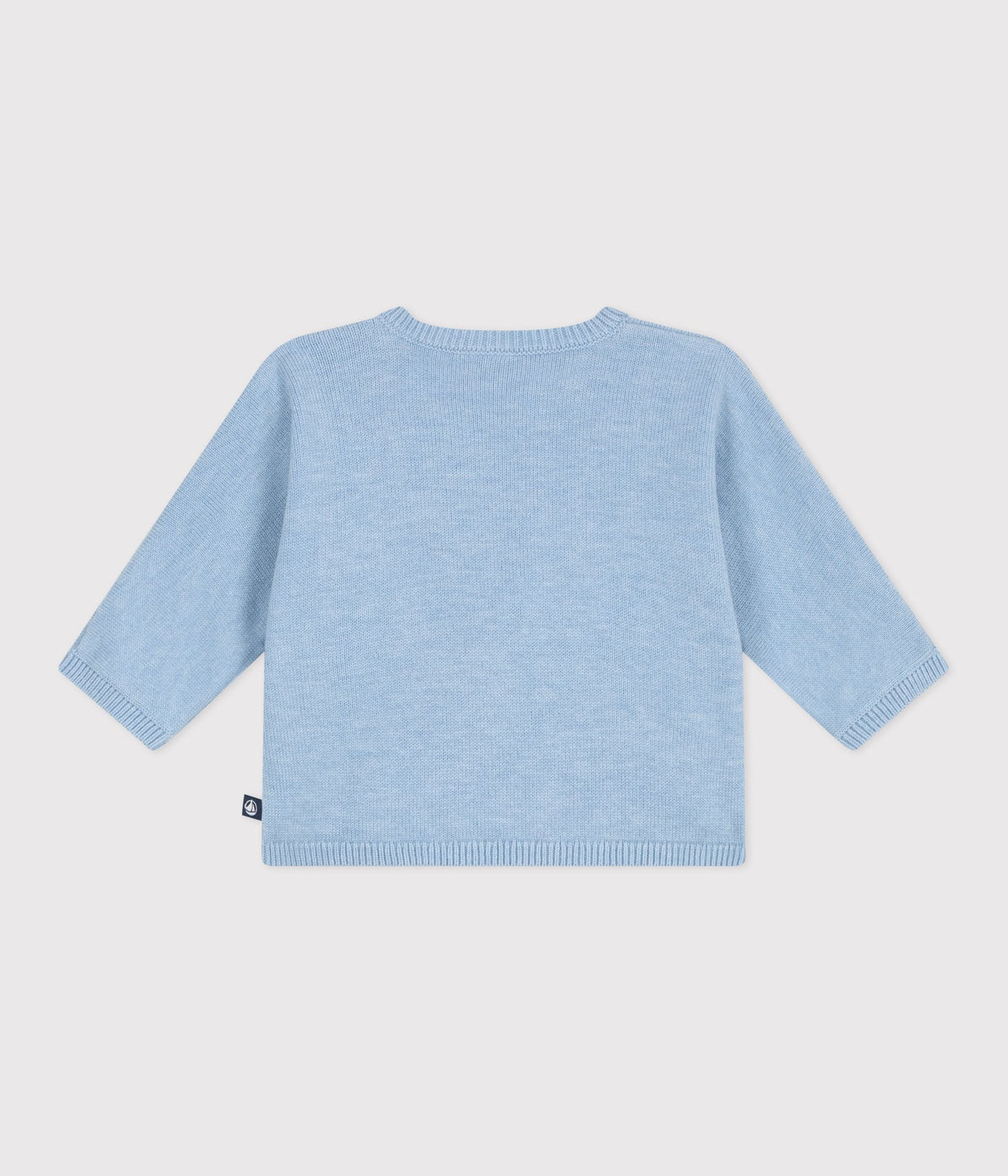 Brassière bébé cache-cœur ajourée en tricot laine et coton – D1
