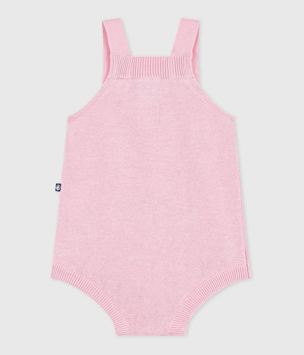 Combinaison courte bébé en tricot de coton ajouré – D1