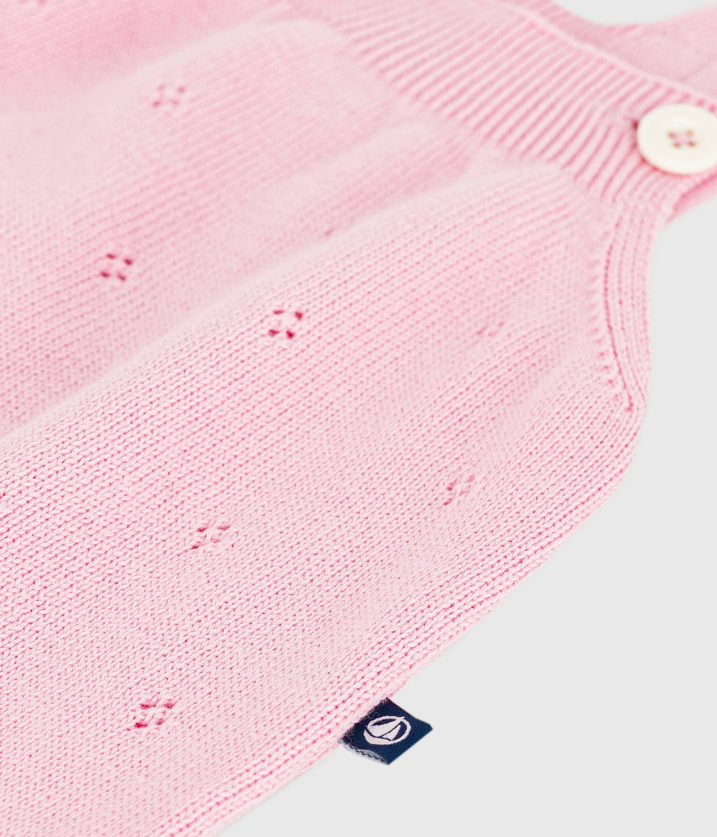 Combinaison courte bébé en tricot de coton ajouré – Z1