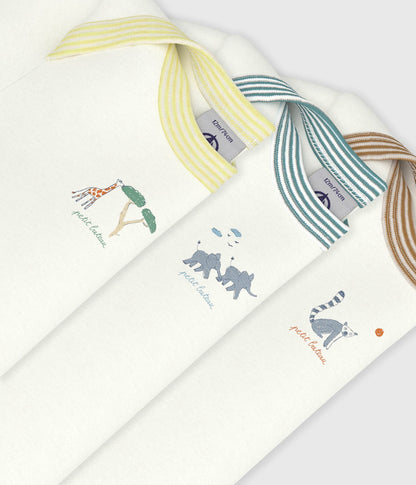 Lot de bodies manches courtes en coton uni bébé – Z1