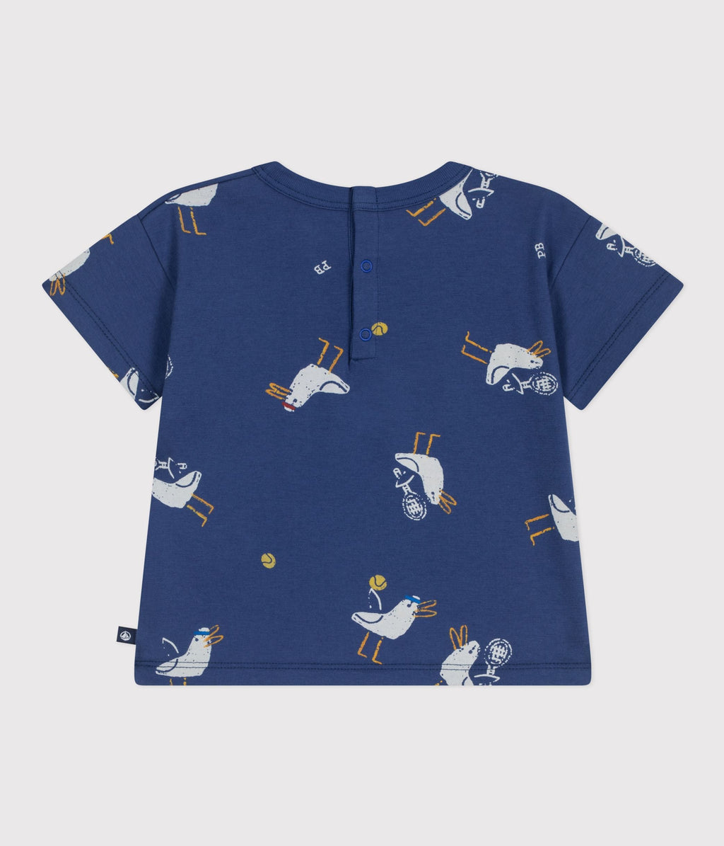 Tee-shirt bébé en coton à manches courtes, imprimé mouettes – D1