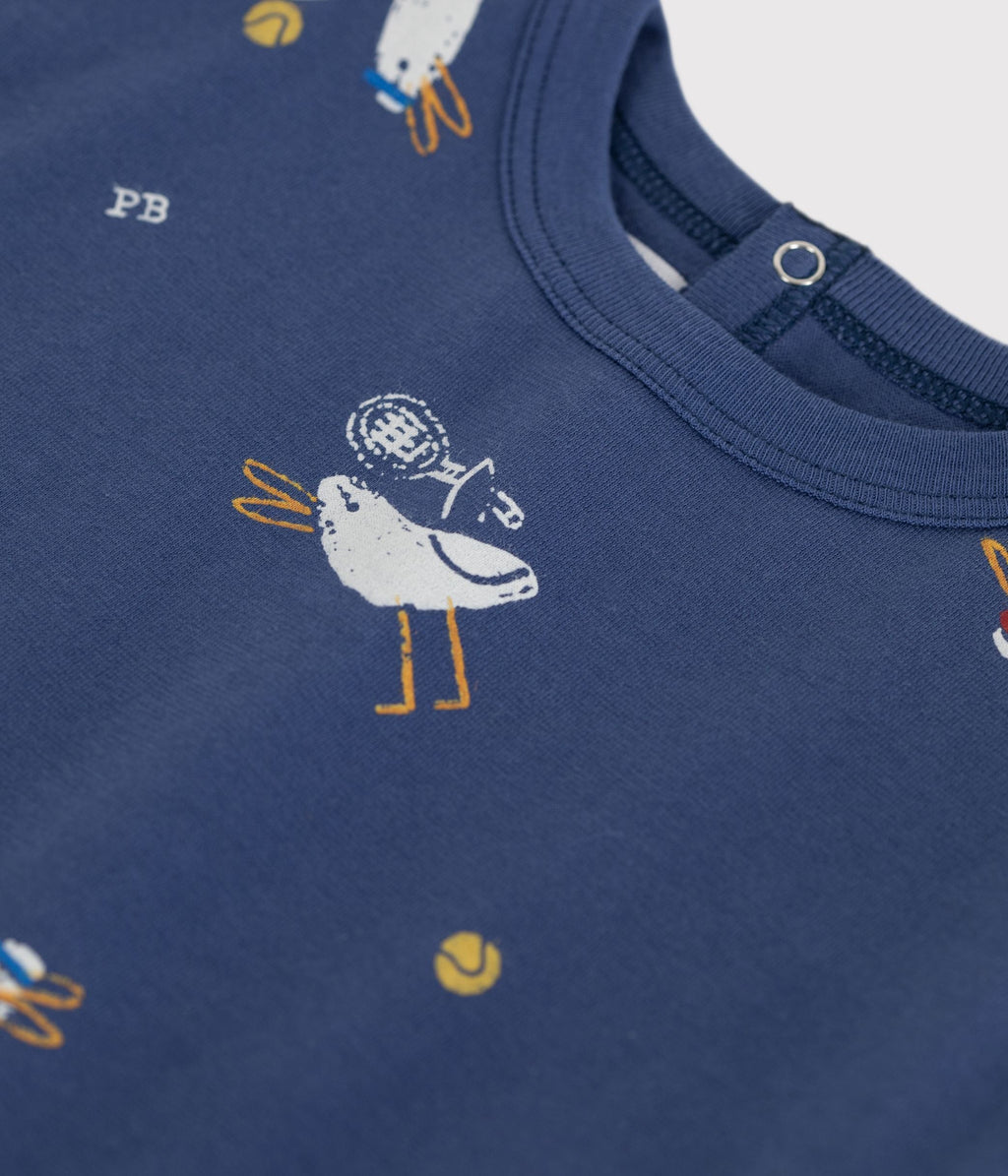 Tee-shirt bébé en coton à manches courtes, imprimé mouettes – Z1