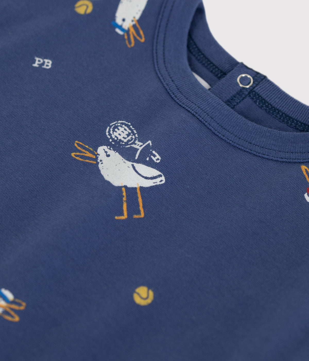 Tee-shirt bébé en coton à manches courtes, imprimé mouettes – Z1