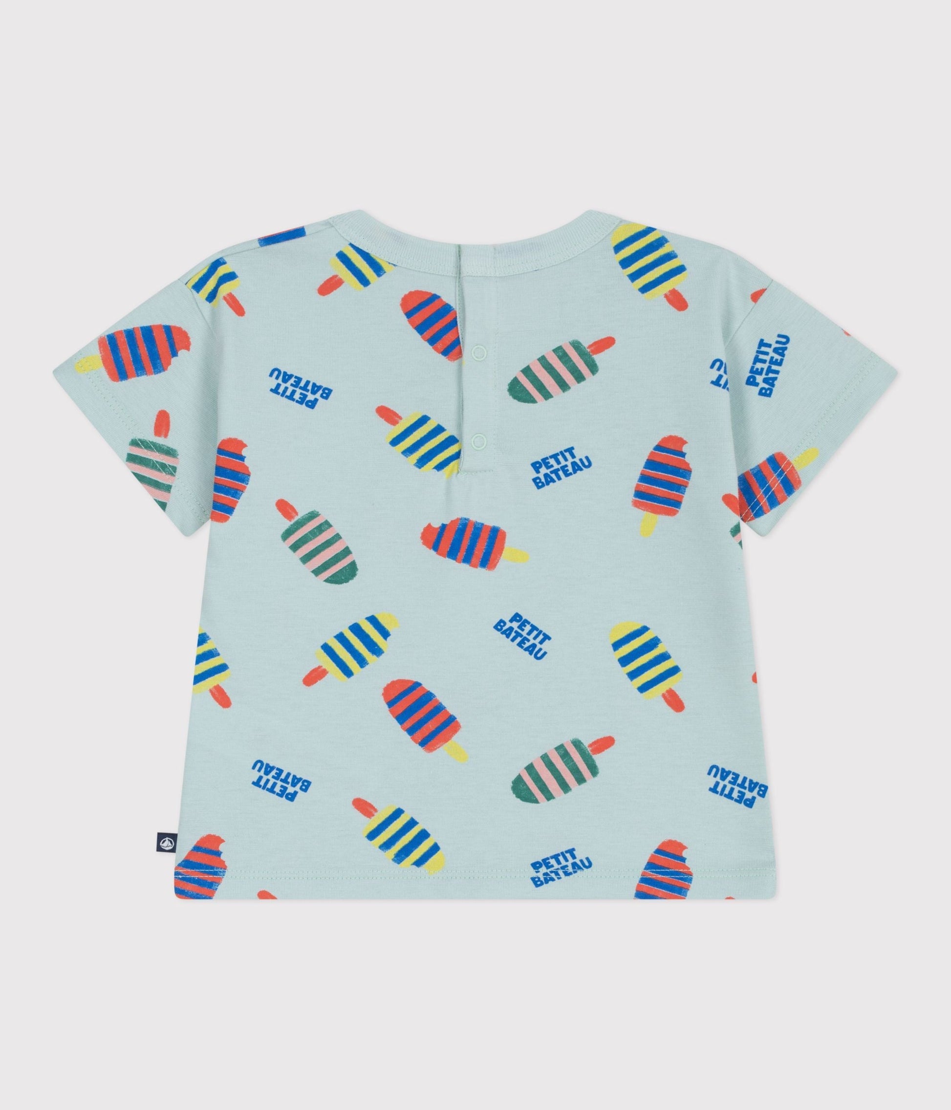 Tee-shirt bébé en coton à manches courtes, imprimé mouettes – D1