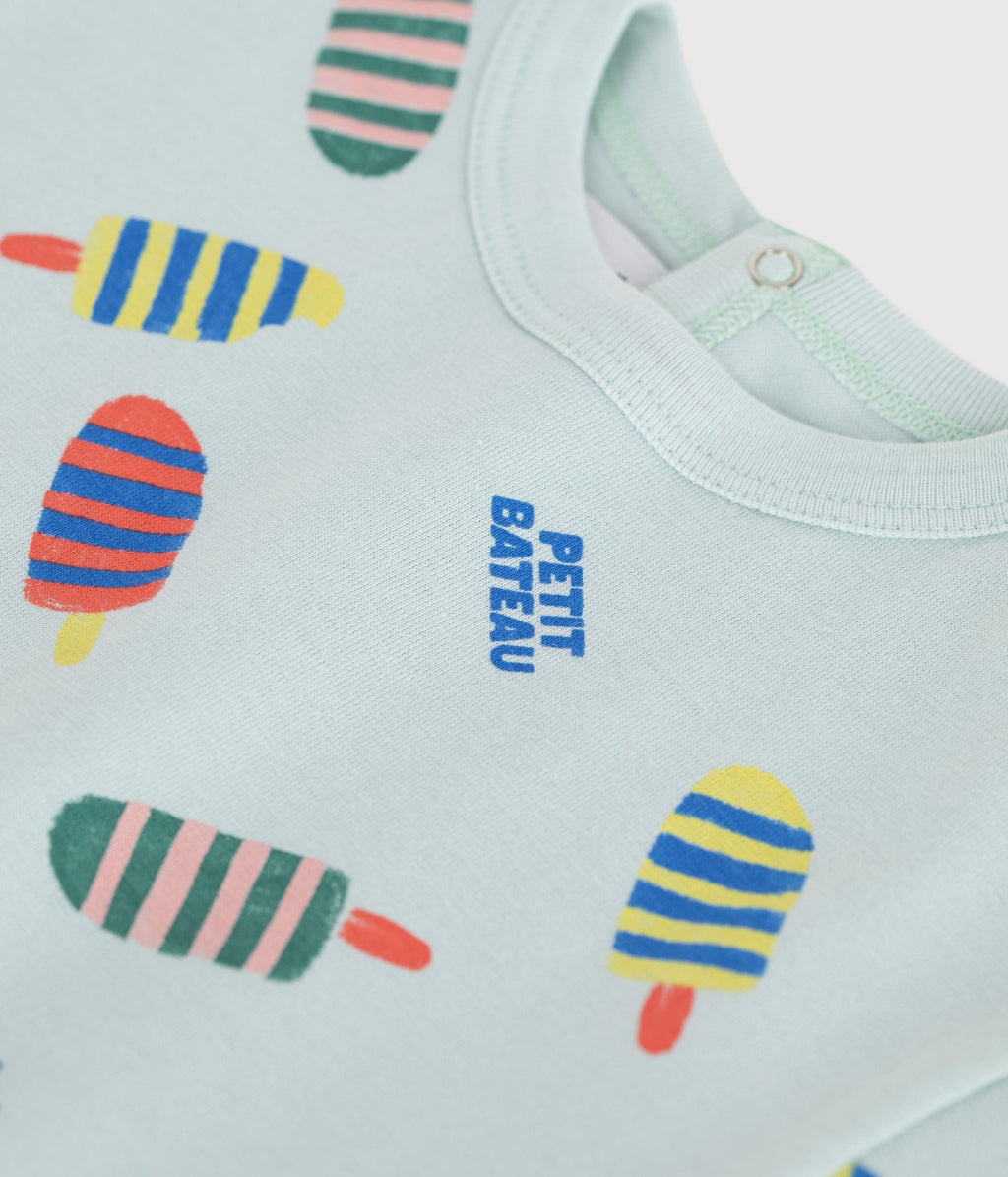 Tee-shirt bébé en coton à manches courtes, imprimé mouettes – Z1