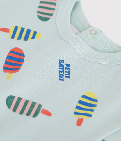 Tee-shirt bébé en coton à manches courtes, imprimé mouettes – Z1
