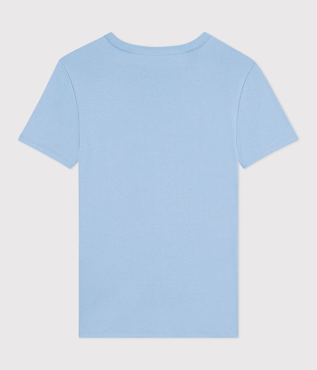 Tee-shirt femme en coton manches courtes uni – D1