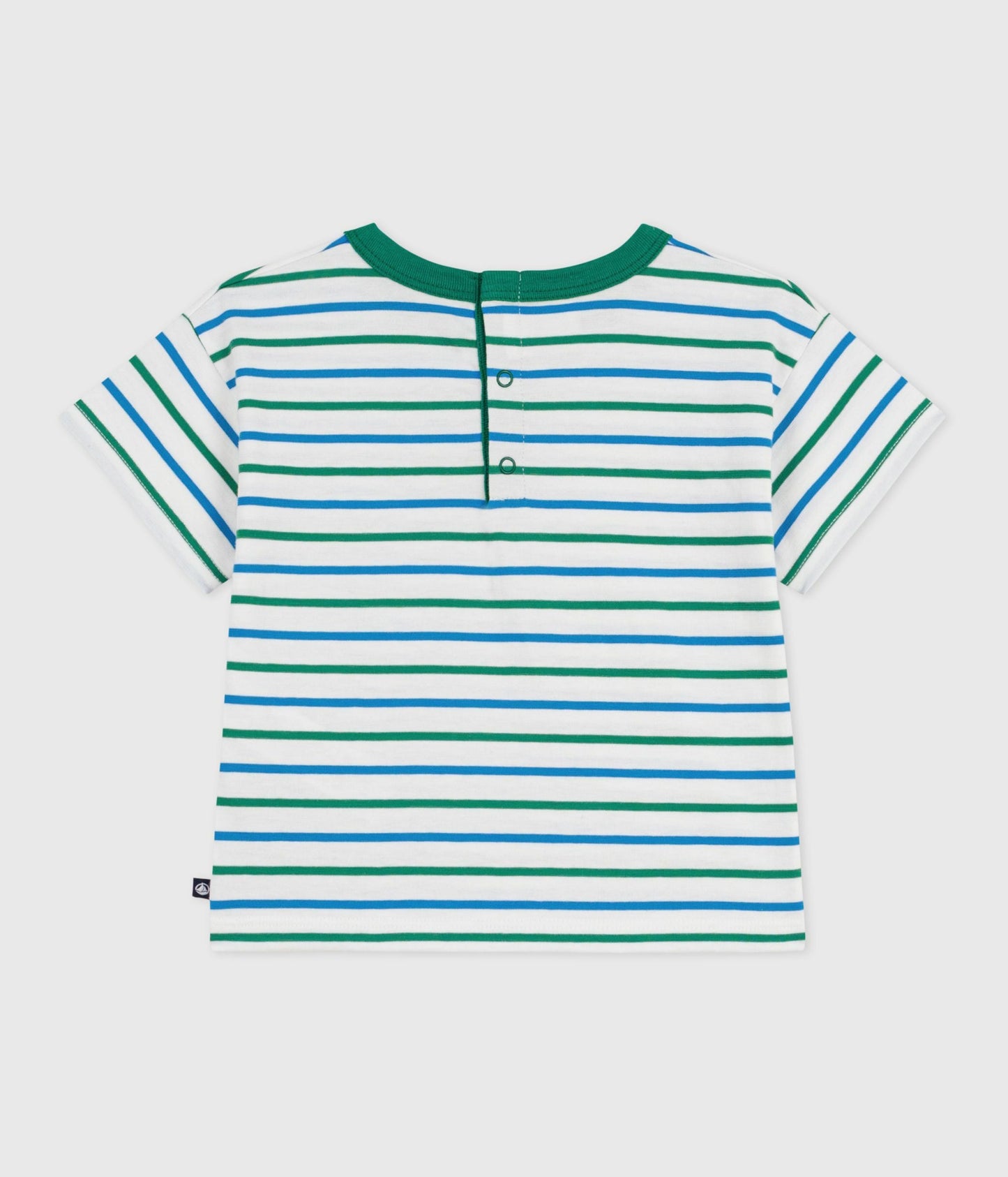 Tee-shirt bébé en coton manches courtes, rayé – D1