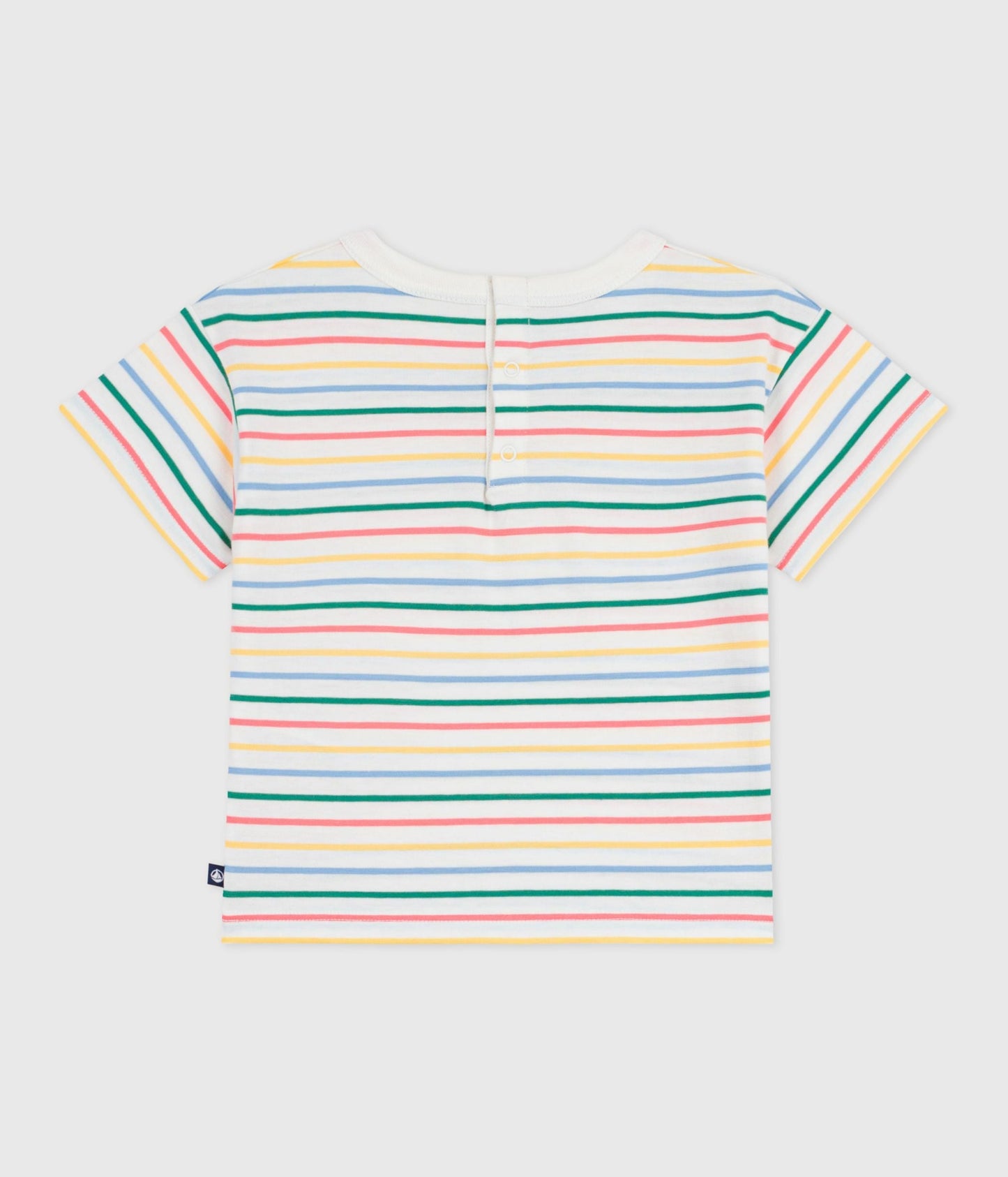 Tee-shirt bébé en coton manches courtes, rayé – D1