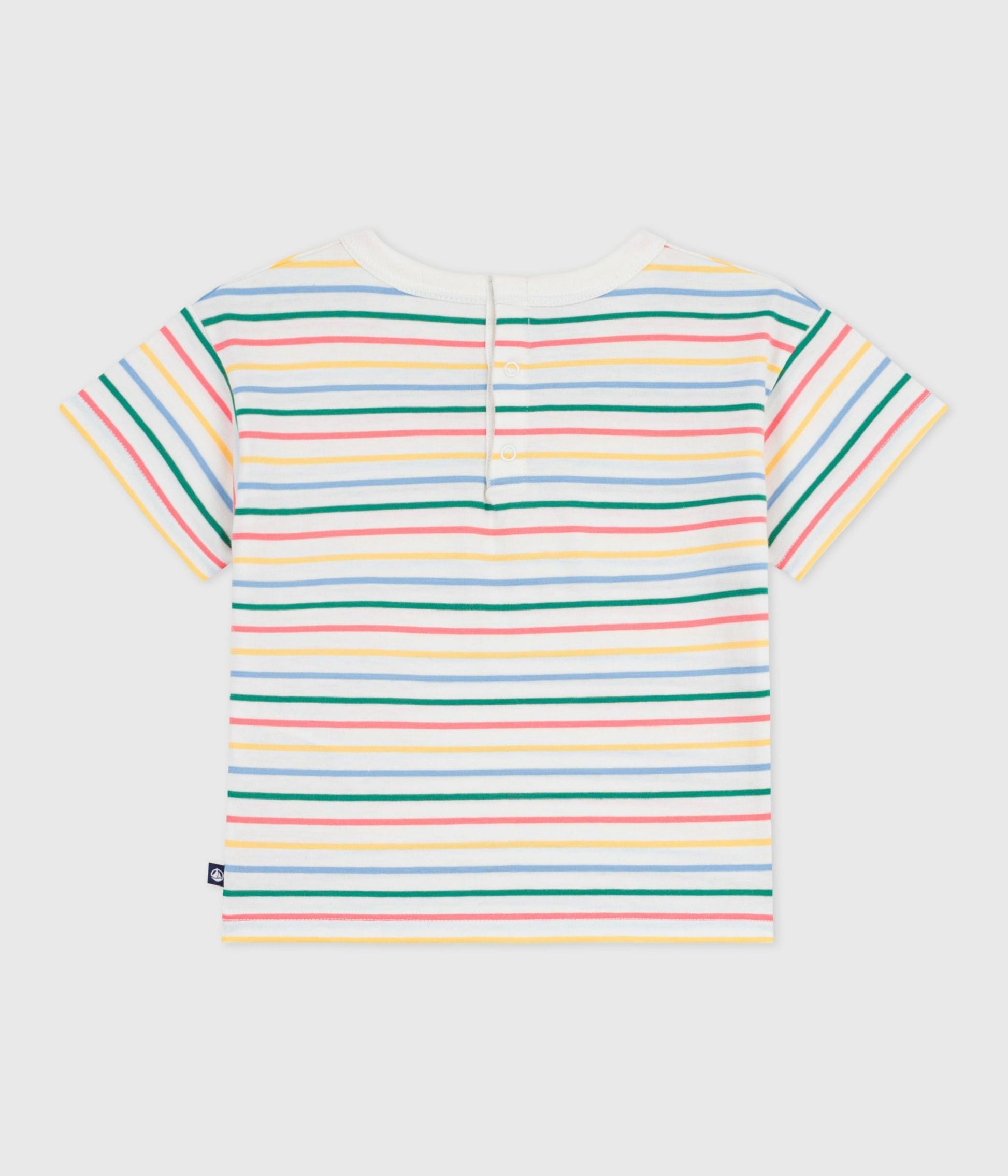 Tee-shirt bébé en coton manches courtes, rayé – D1