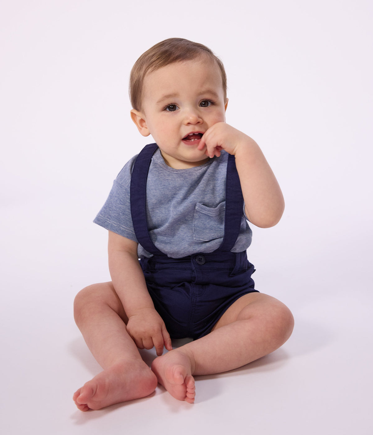 Tee-shirt bébé en coton manches courtes rayé – J2
