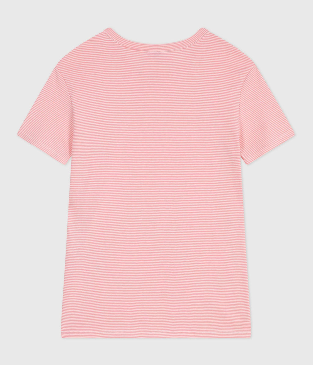 Tee-shirt femme en coton manches courtes à rayures – D1