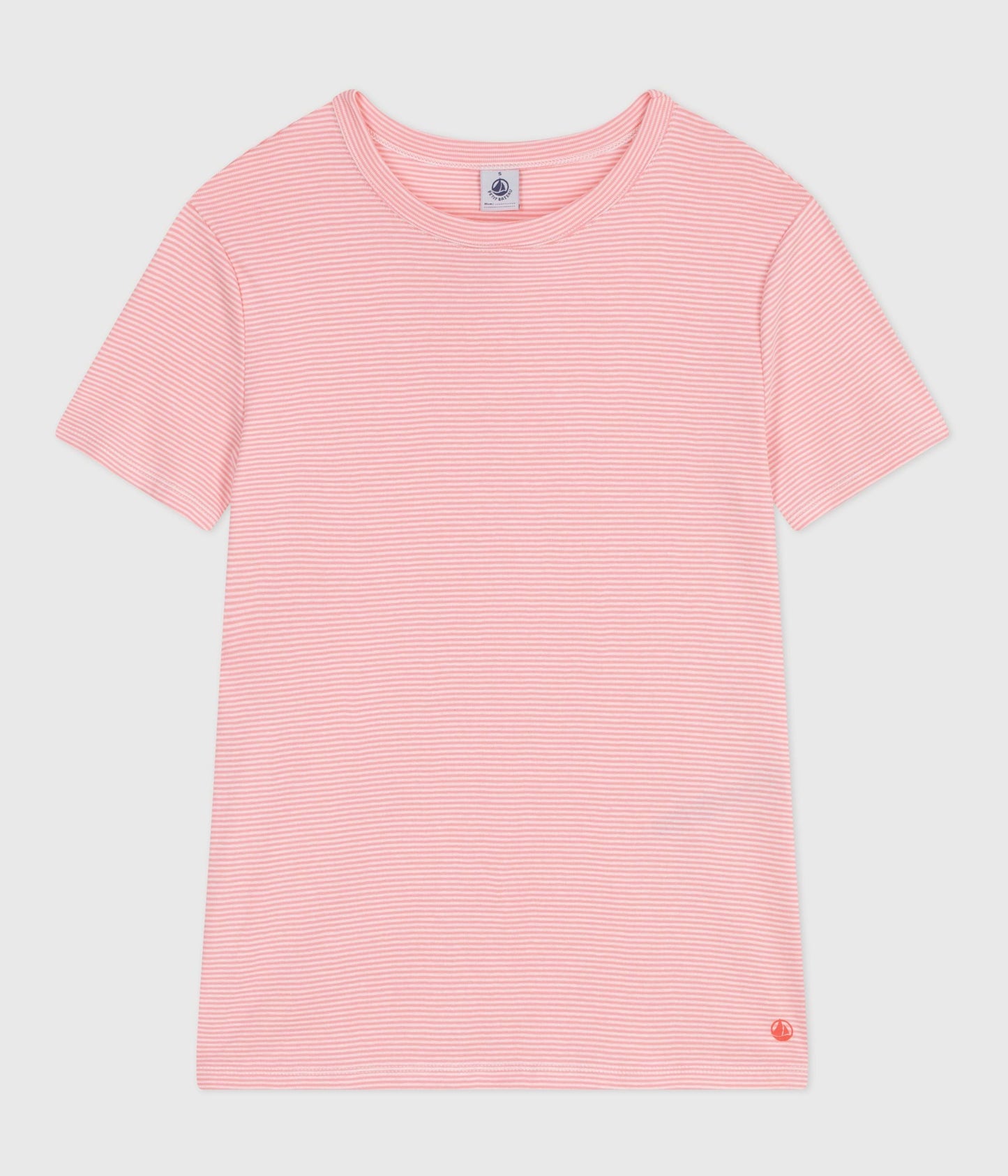 Tee-shirt femme en coton manches courtes à rayures – F1